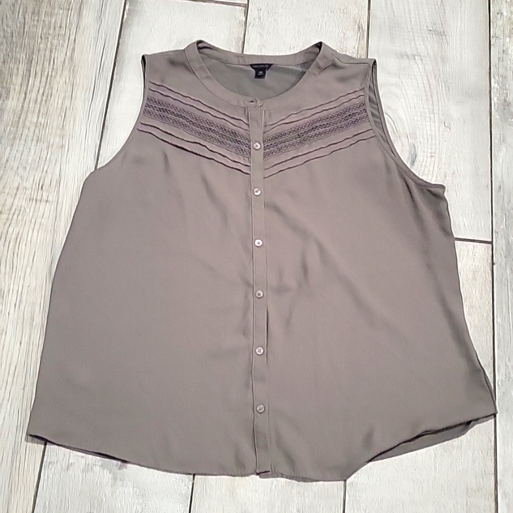 Ann Taylor  sleeveless blouse  dark gray size XXL  like new condition